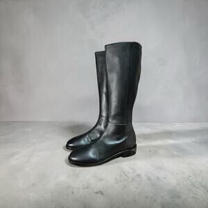 Stuart Weitzman Black Leather Riding Boots Women’s Size 6
